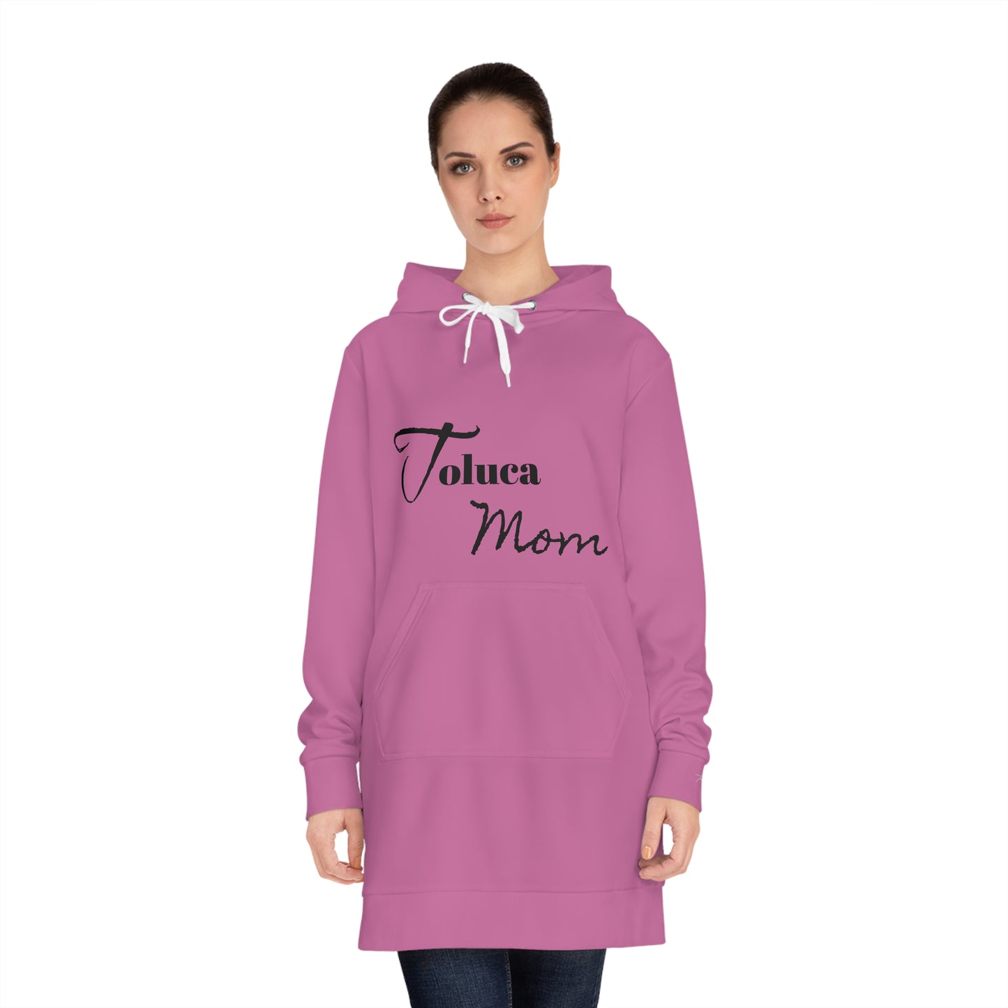 Team Mom Women's Hoodie Dress (Pink)