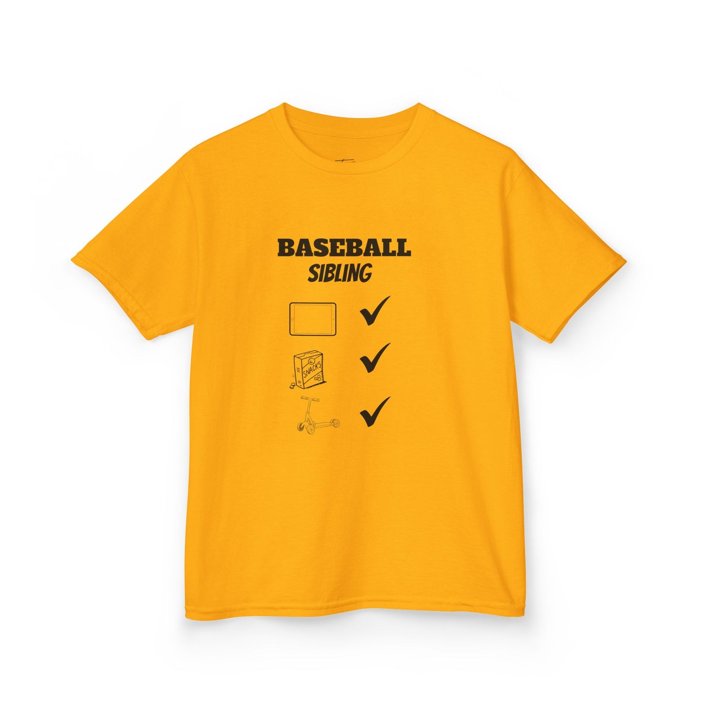 Baseball Sibling Cotton Tee – Fun Kids T-Shirt for Sibling Support