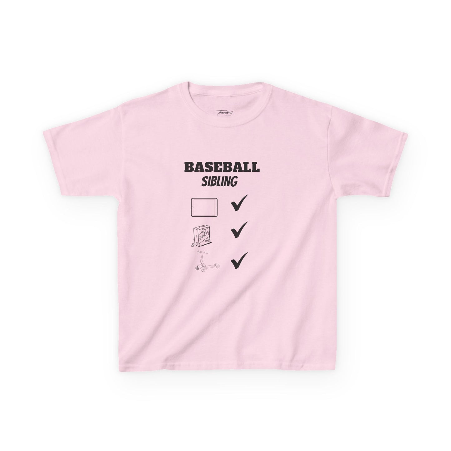 Baseball Sibling Cotton Tee – Fun Kids T-Shirt for Sibling Support