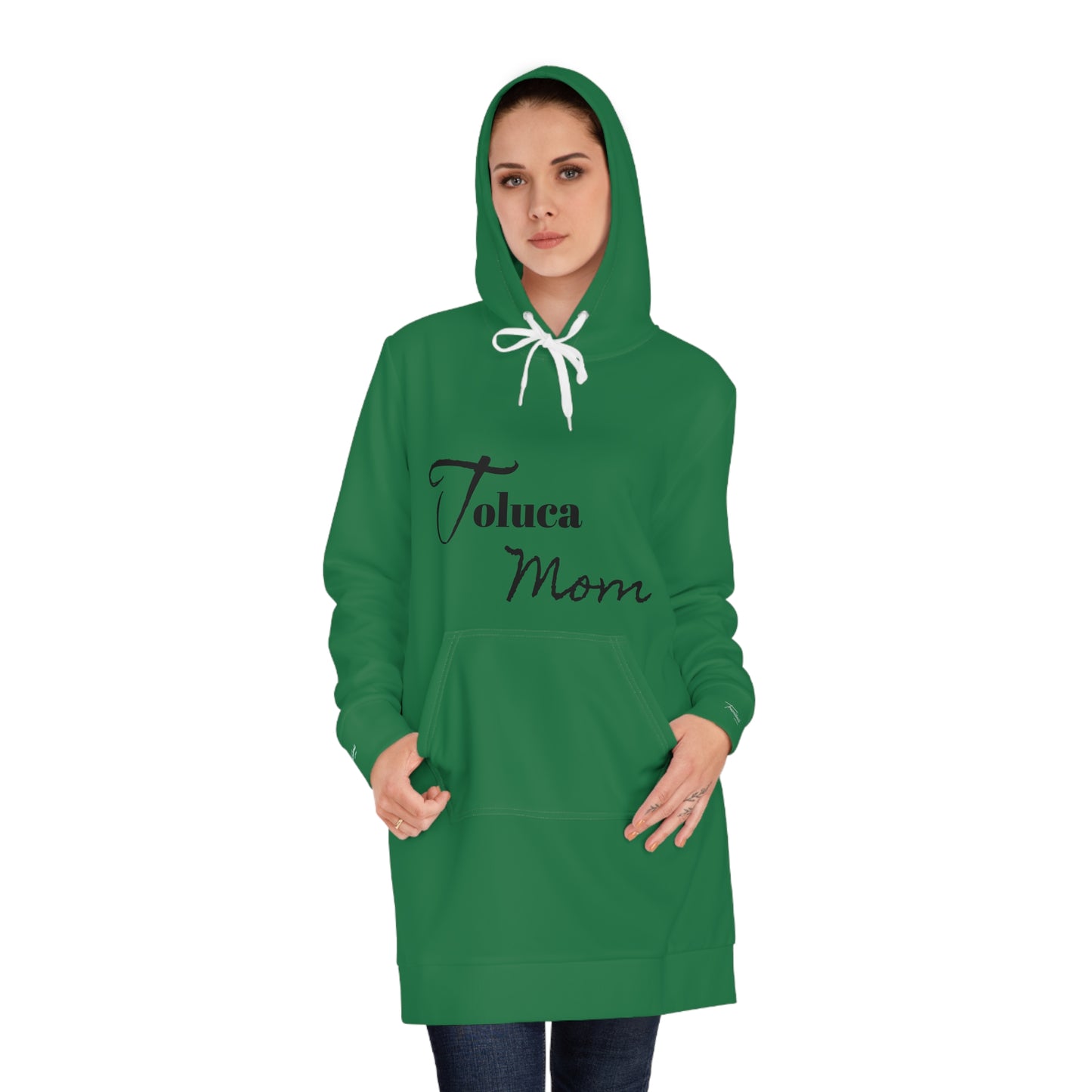 Team Mom Women's Hoodie Dress (Green)