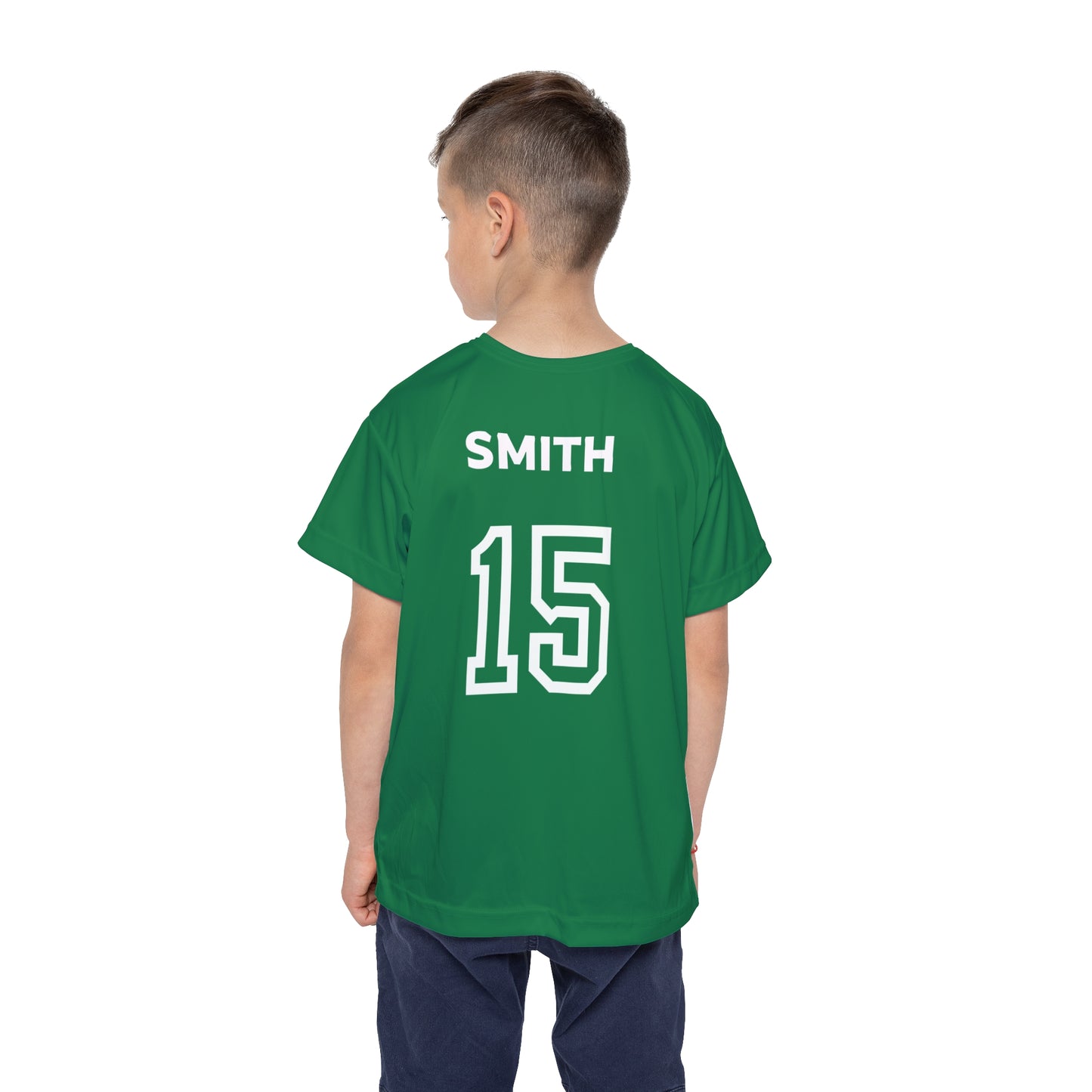 Little Player Team practice jersey w/ name and number (Green)