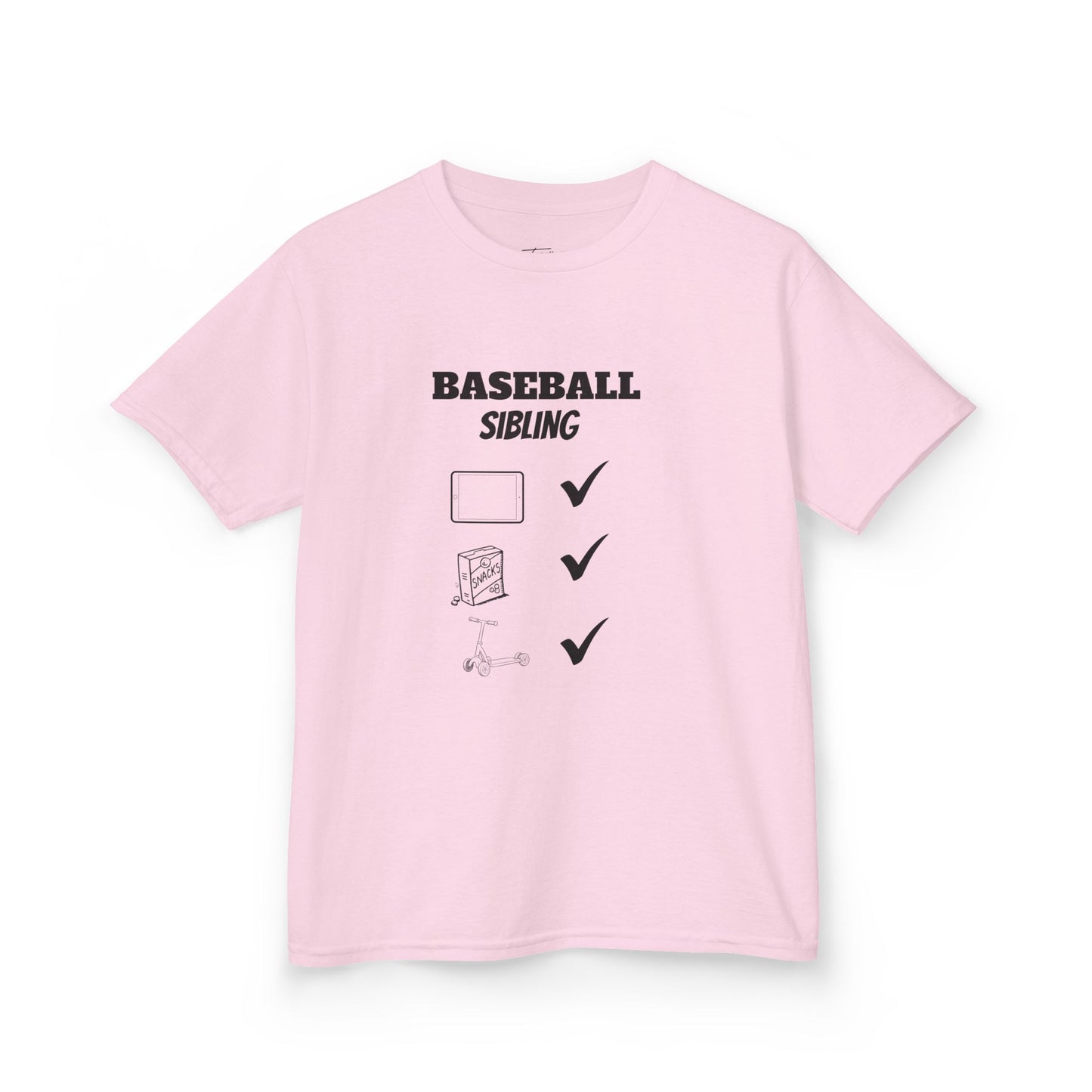 Baseball Sibling Cotton Tee – Fun Kids T-Shirt for Sibling Support