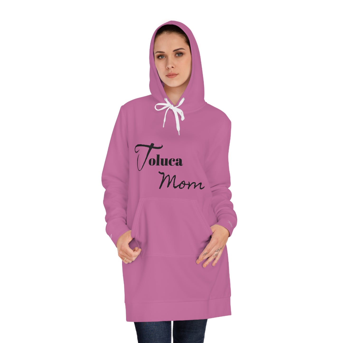 Team Mom Women's Hoodie Dress (Pink)