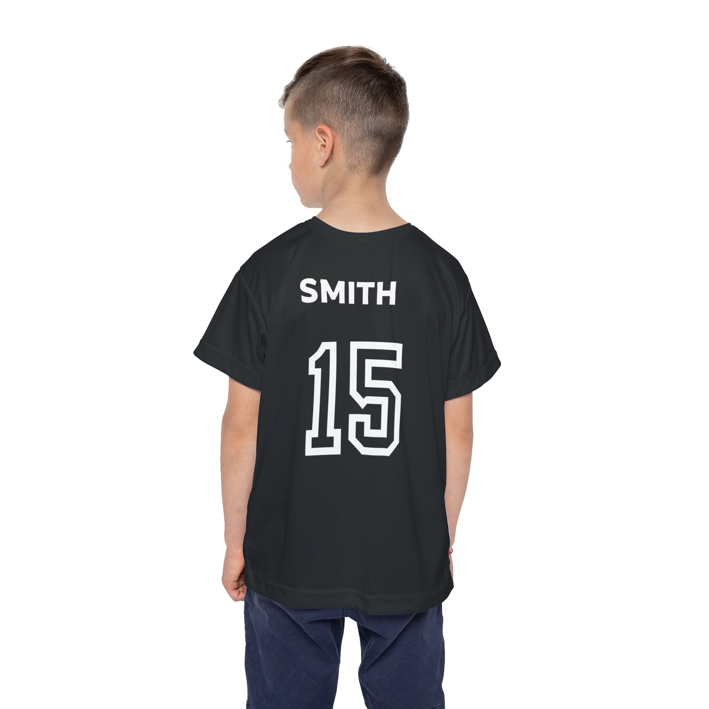 Little Player Team practice jersey w/ name and number (Black)