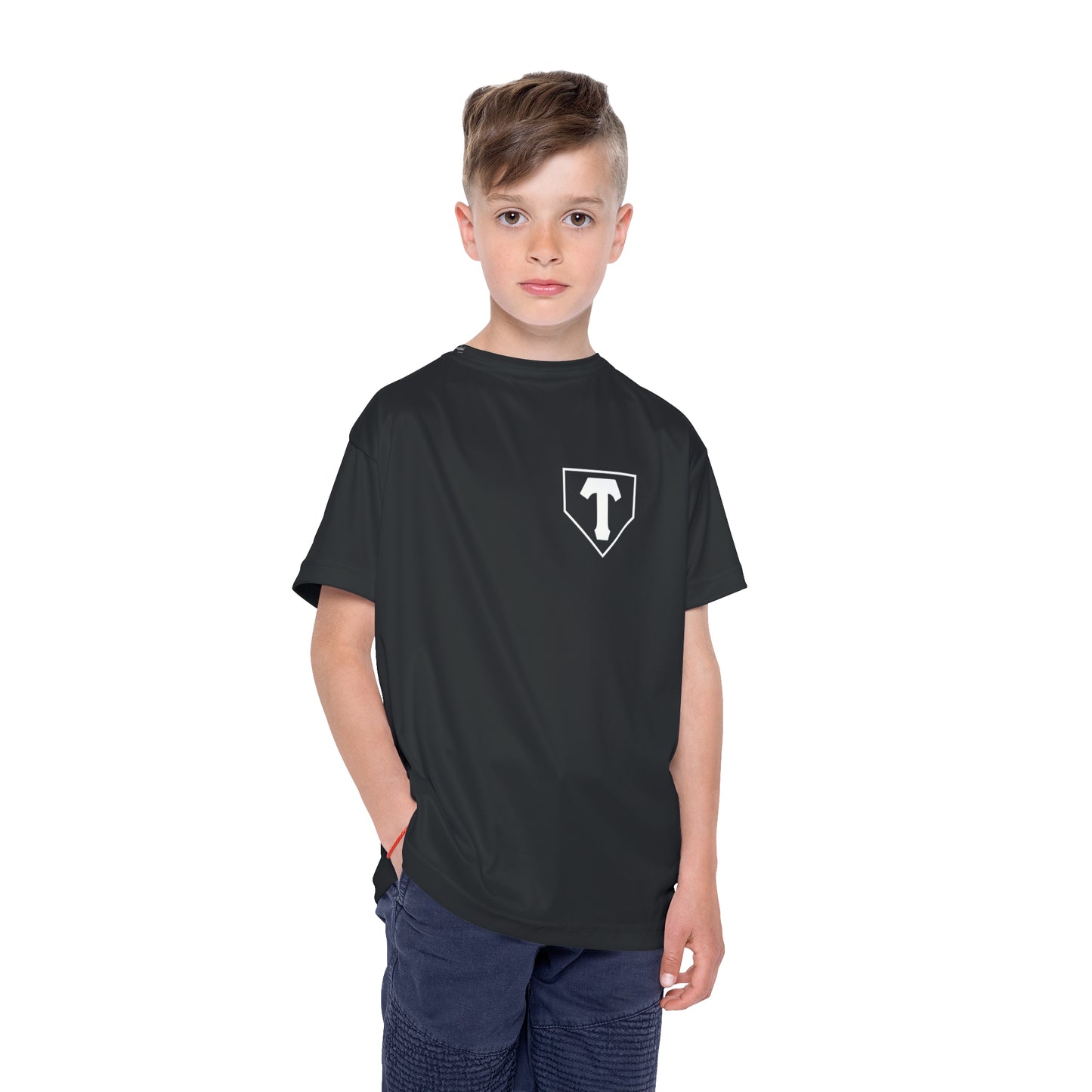 Little Player Team practice jersey w/ name and number (Black)