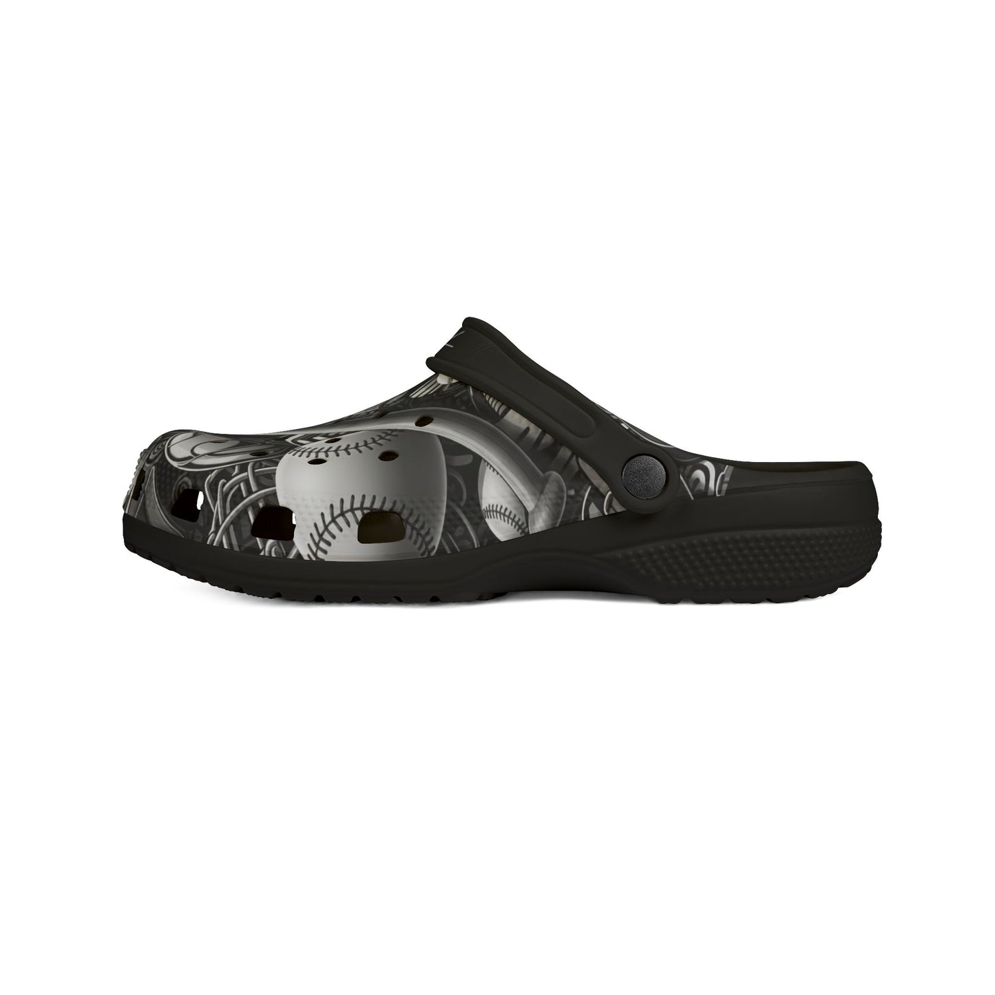 Baseball Bat & Ball EVA Foam Clogs – Lightweight Sports-Themed Slip-On Shoes