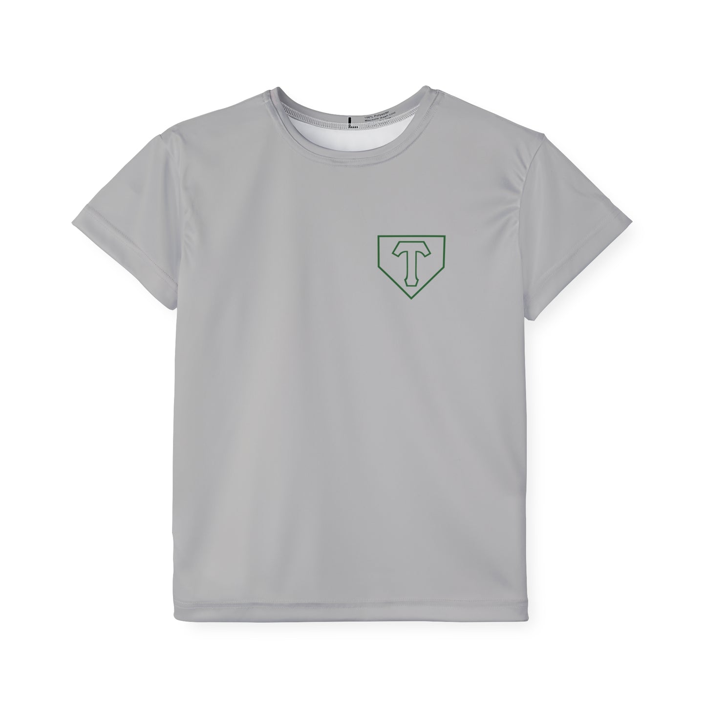 Little Player Team practice jersey w/ name and number (Grey/Green)