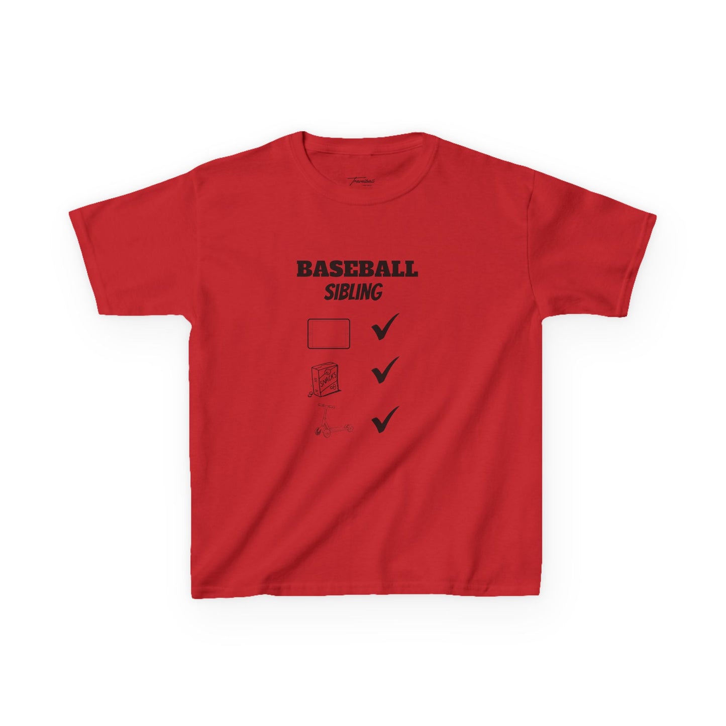 Baseball Sibling Cotton Tee – Fun Kids T-Shirt for Sibling Support