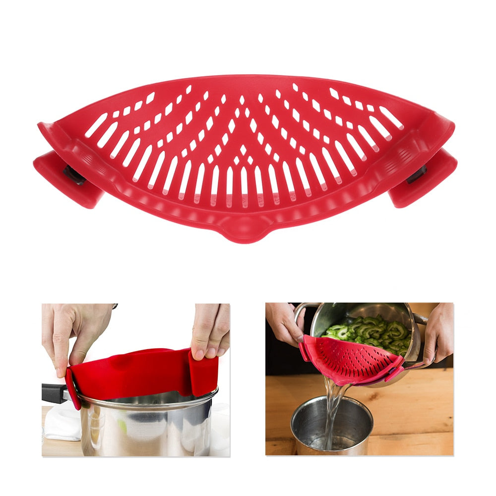 Silicone Kitchen Snap N Strain Filter - TravelBall