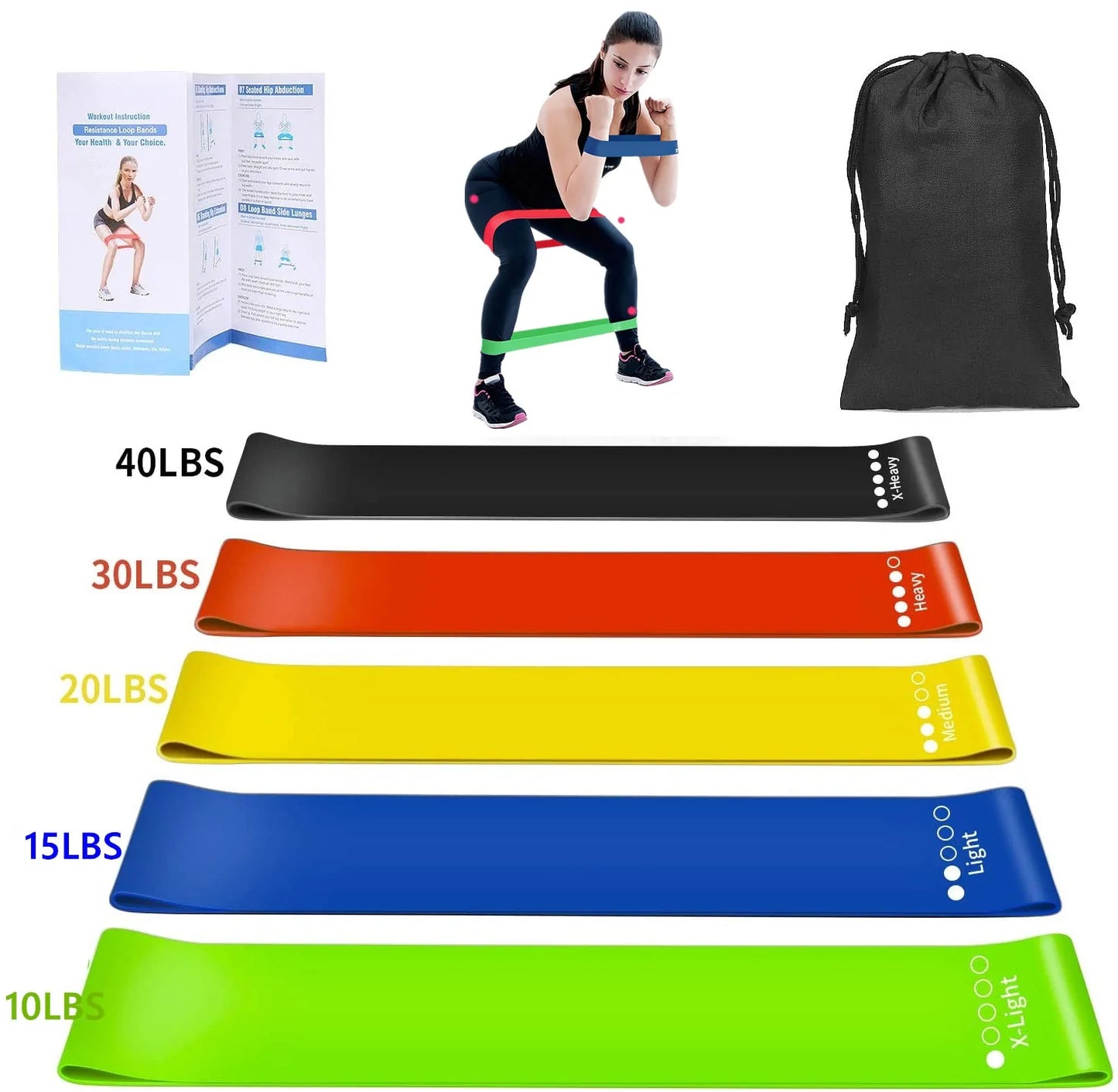 16PCS Resistance Band Set: Home Gym Fitness Training - TravelBall