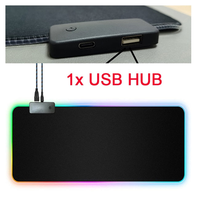 RGB Mouse Pad with Cable - TravelBall
