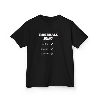 Baseball Sibling Cotton Tee – Fun Kids T-Shirt for Sibling Support