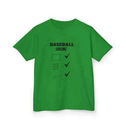 Baseball Sibling Cotton Tee – Fun Kids T-Shirt for Sibling Support