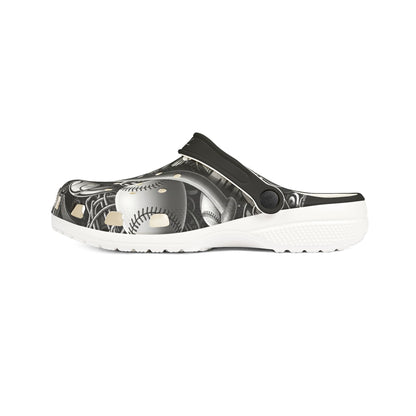 Baseball Bat & Ball EVA Foam Clogs – Lightweight Sports-Themed Slip-On Shoes