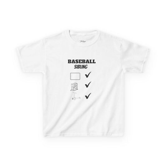 Baseball Sibling Cotton Tee – Fun Kids T-Shirt for Sibling Support