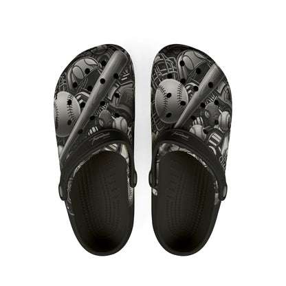 Baseball Bat & Ball EVA Foam Clogs – Lightweight Sports-Themed Slip-On Shoes