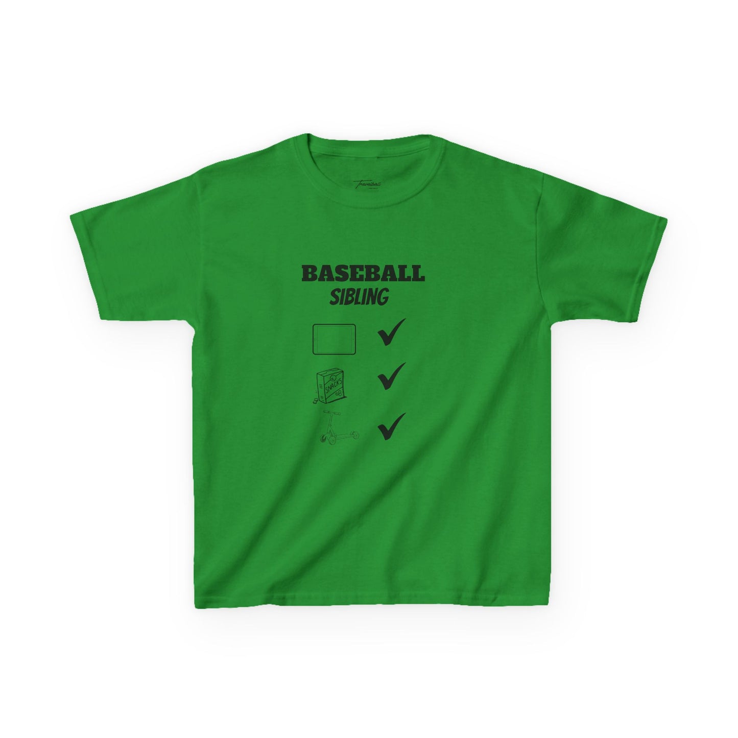 Baseball Sibling Cotton Tee – Fun Kids T-Shirt for Sibling Support