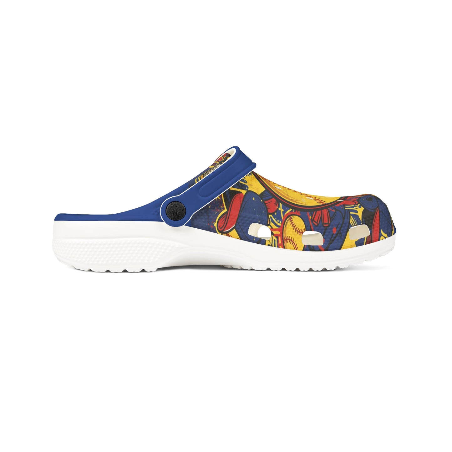 Baseball Graphic Clogs - Foam Slip-On Shoes