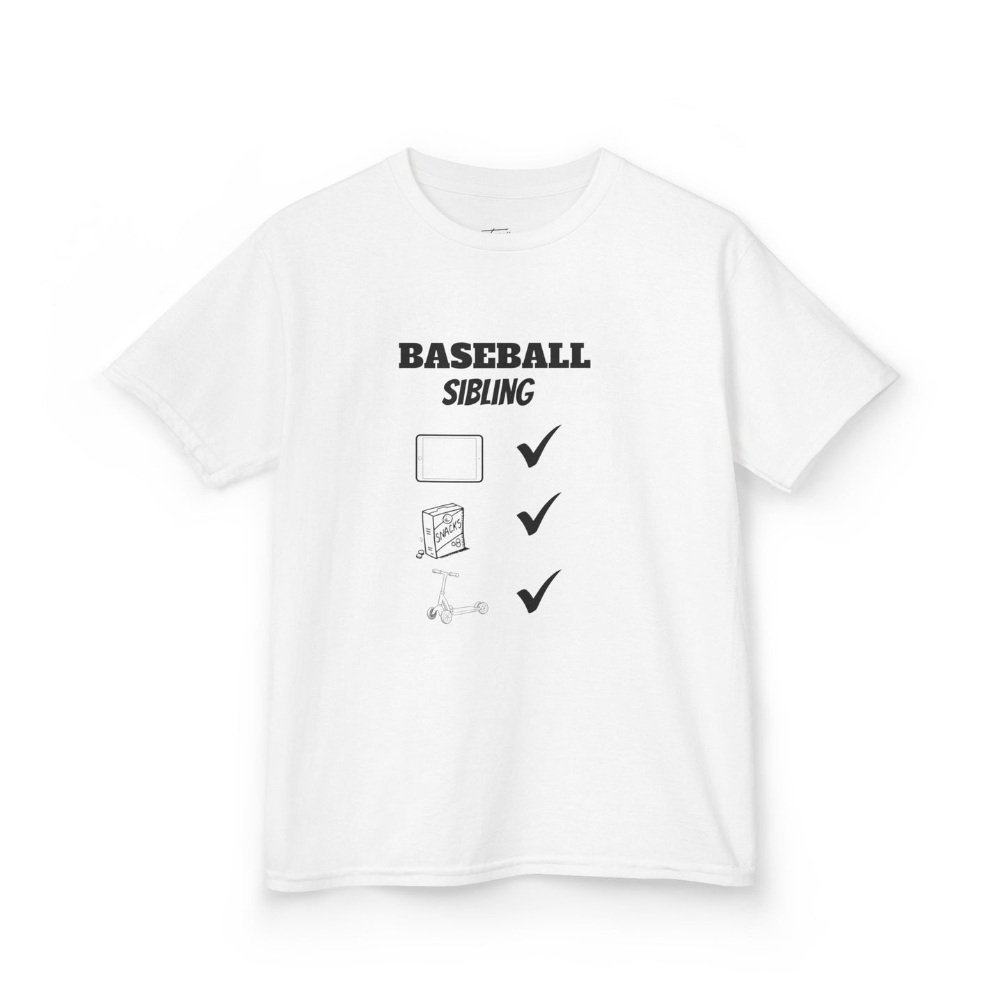 Baseball Sibling Cotton Tee – Fun Kids T-Shirt for Sibling Support
