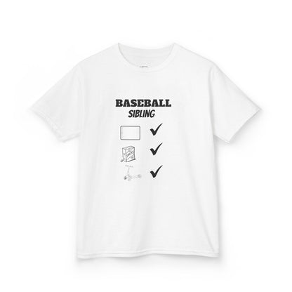 Baseball Sibling Cotton Tee – Fun Kids T-Shirt for Sibling Support