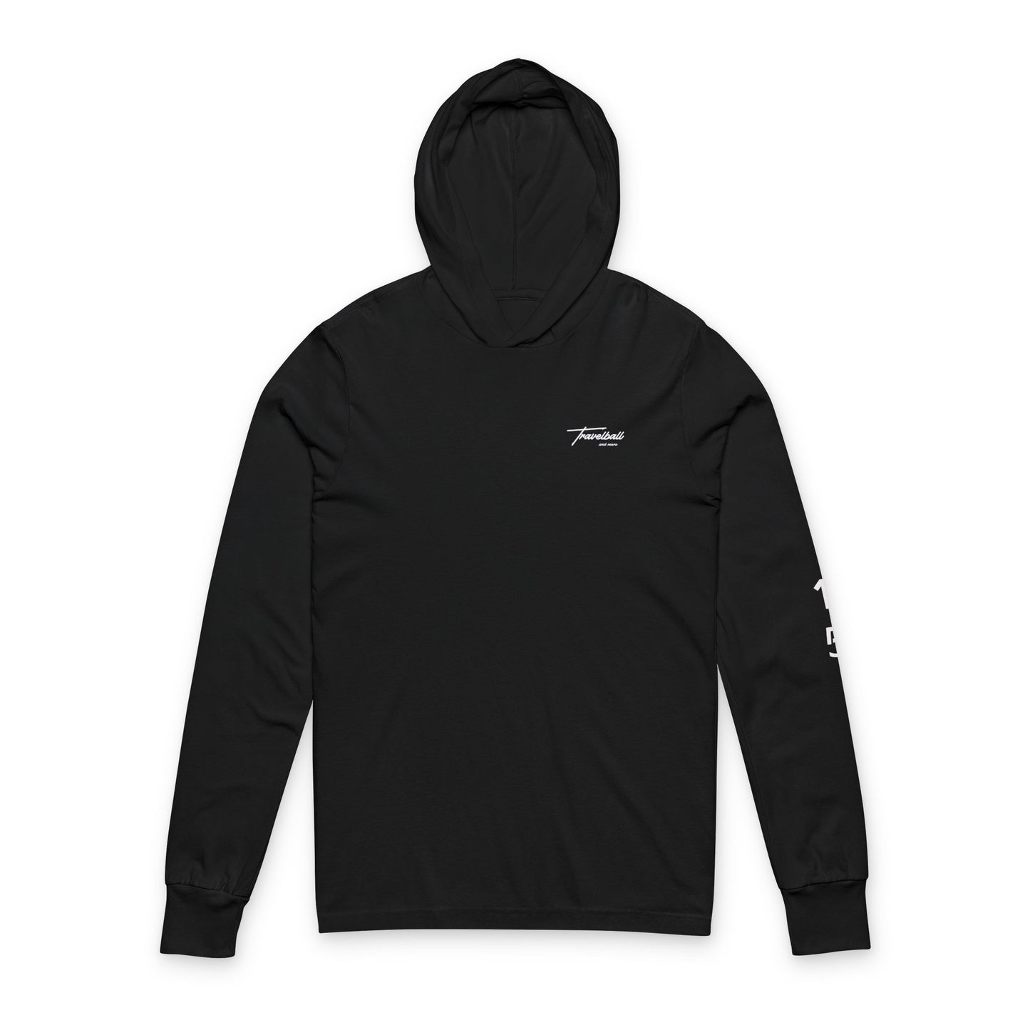 Hooded Long Sleeve Tee — Minimal Inspirational Back Print