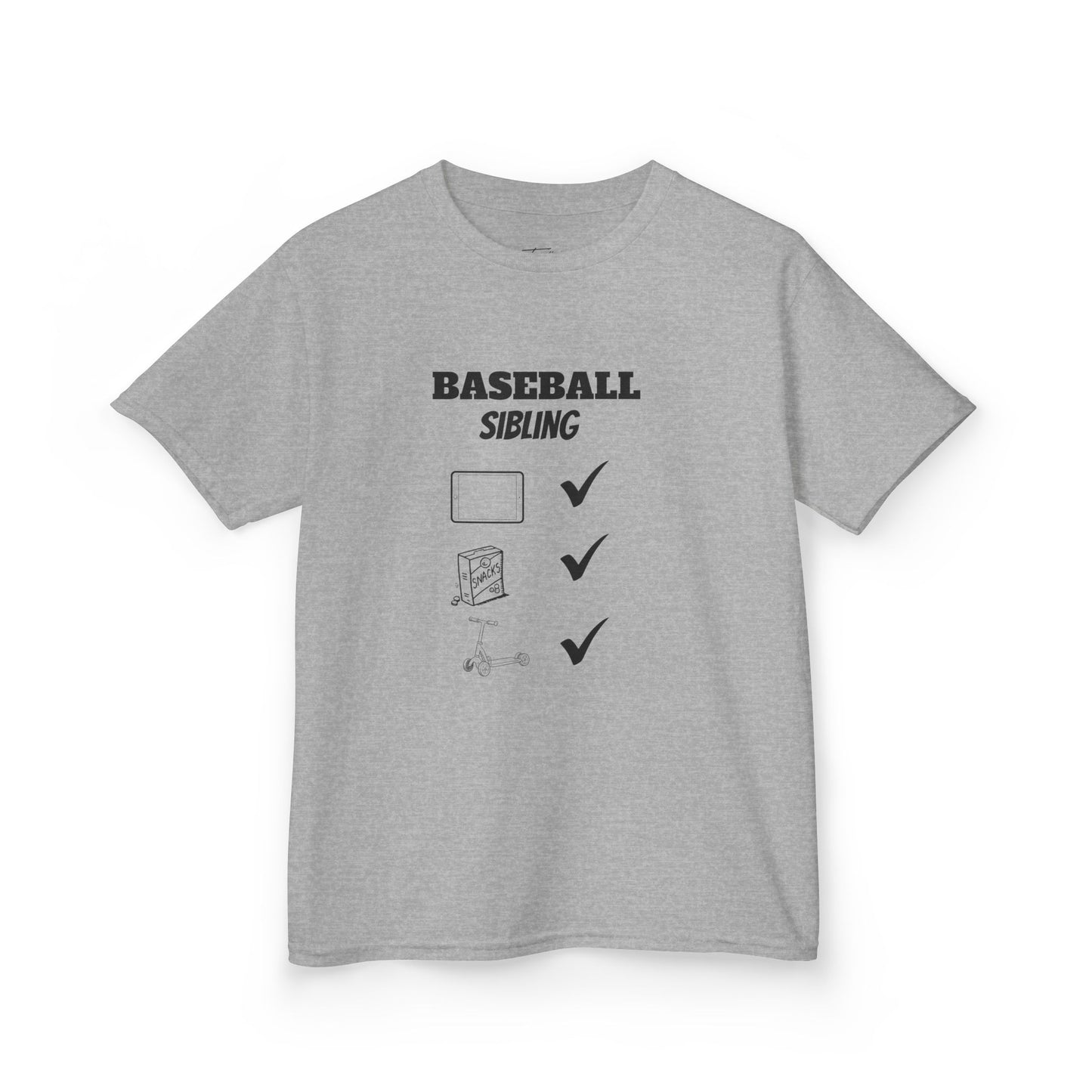 Baseball Sibling Cotton Tee – Fun Kids T-Shirt for Sibling Support