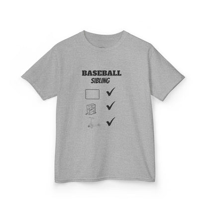 Baseball Sibling Cotton Tee – Fun Kids T-Shirt for Sibling Support