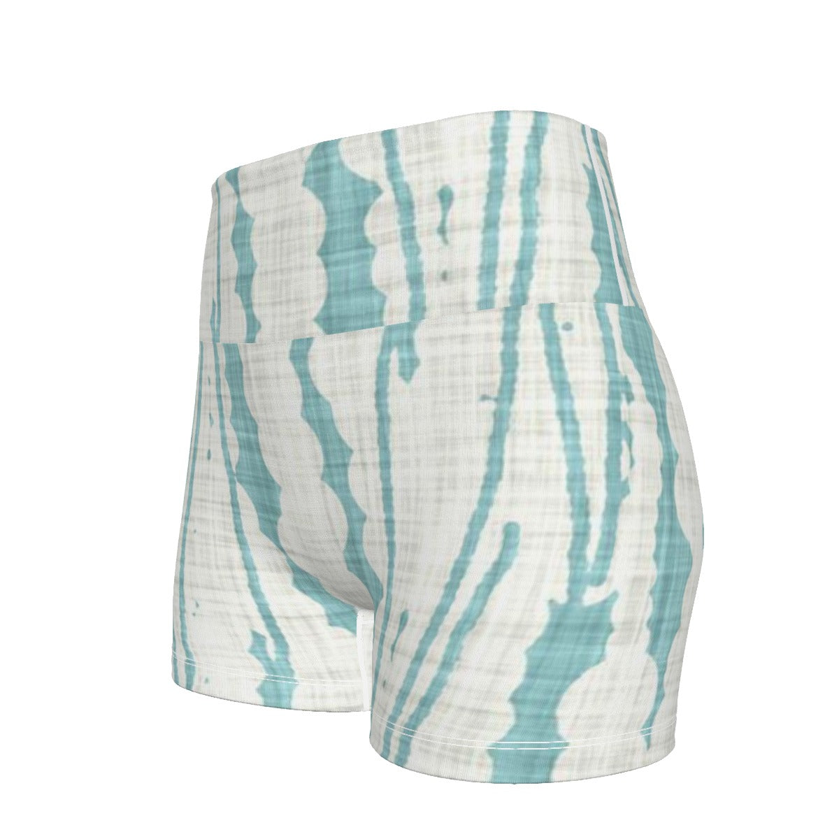 All-Over Print Women's Volleyball Shorts-Blue/White lined