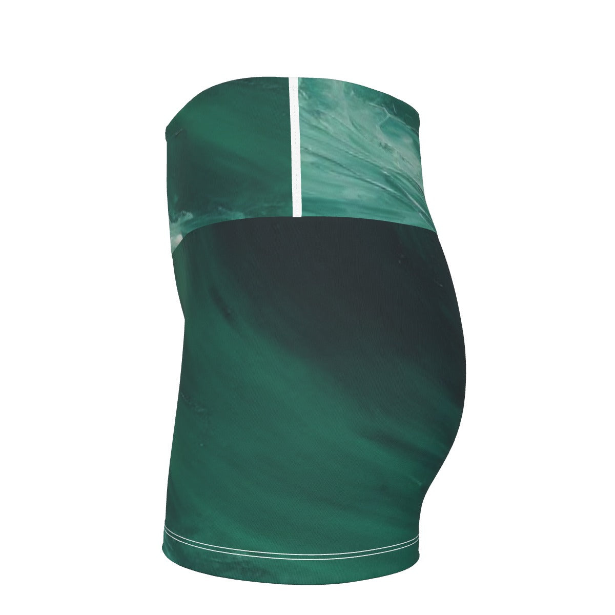 All-Over Print Women's Ultra-Short Yoga Shorts- Green/Black