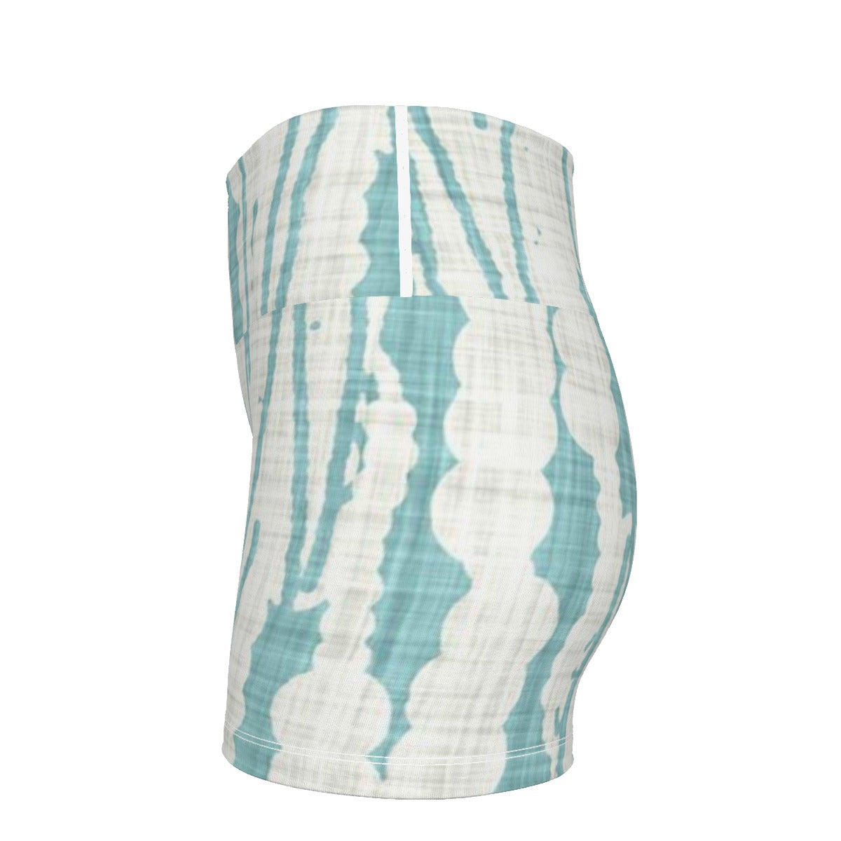 All-Over Print Women's Volleyball Shorts-Blue/White lined