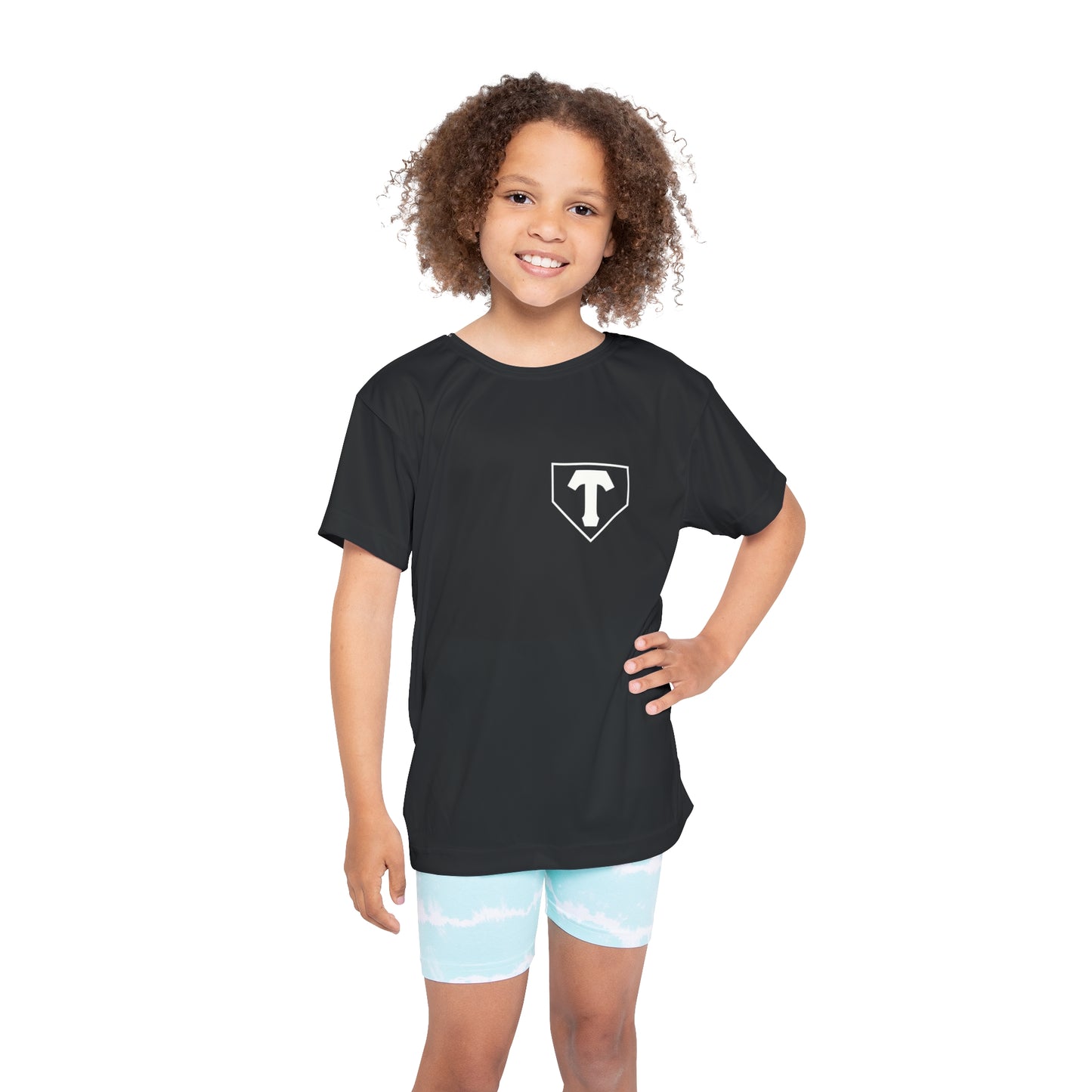 Little Player Team practice jersey w/ name and number (Black)