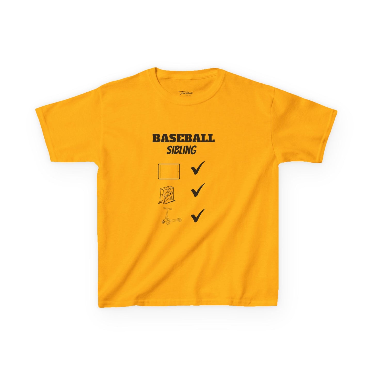 Baseball Sibling Cotton Tee – Fun Kids T-Shirt for Sibling Support