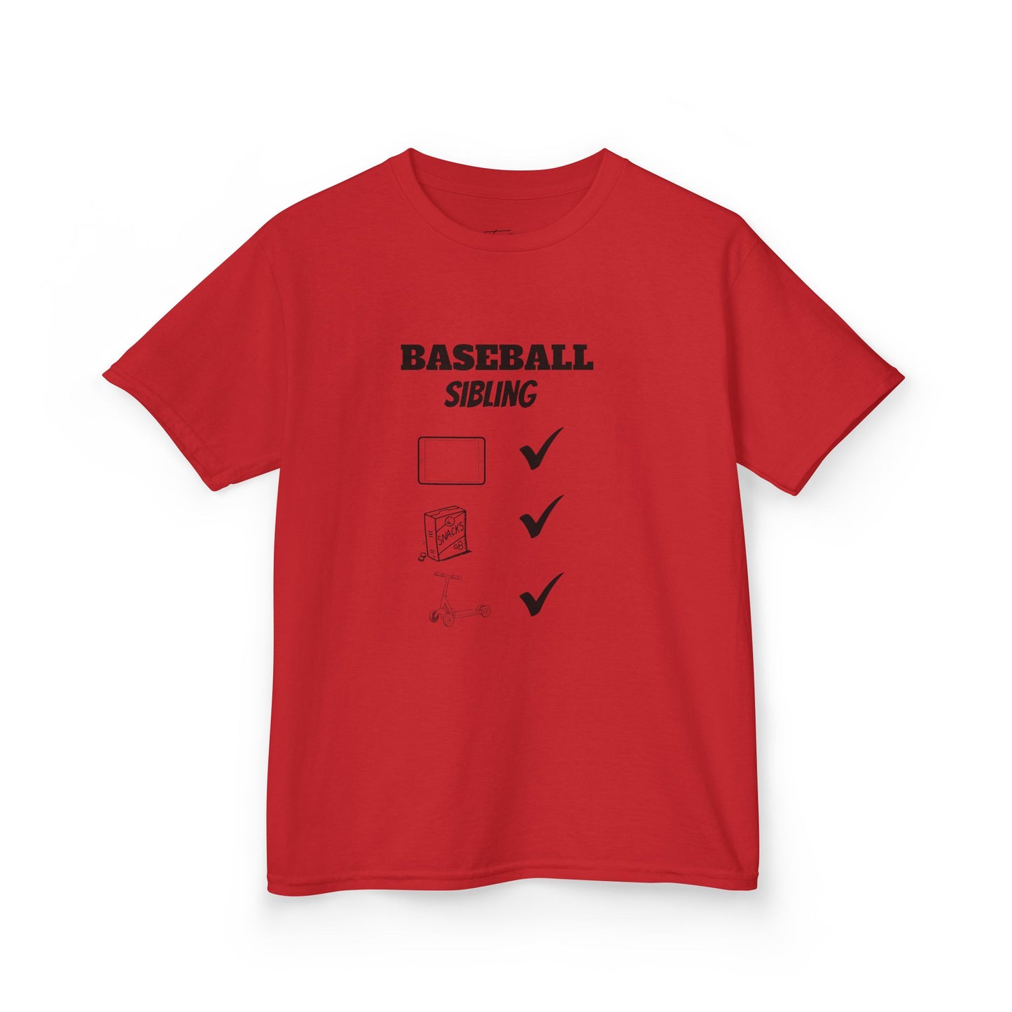 Baseball Sibling Cotton Tee – Fun Kids T-Shirt for Sibling Support