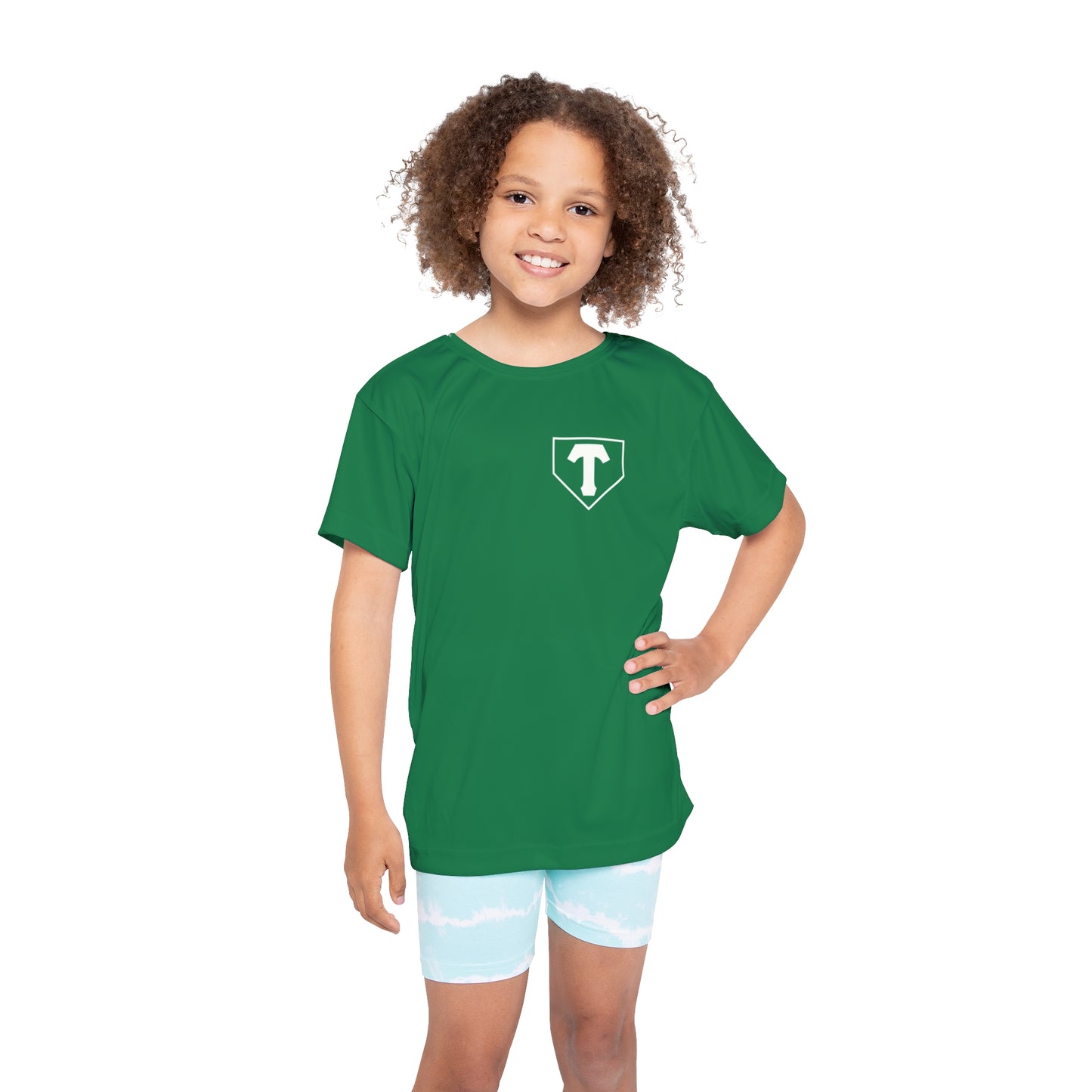Little Player Team practice jersey w/ name and number (Green)