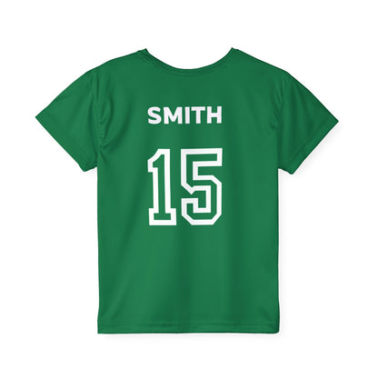 Little Player Team practice jersey w/ name and number (Green)