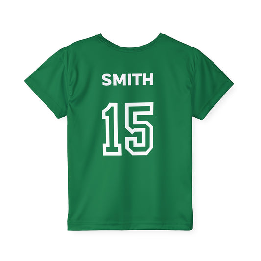Little Player Team practice jersey w/ name and number (Green)
