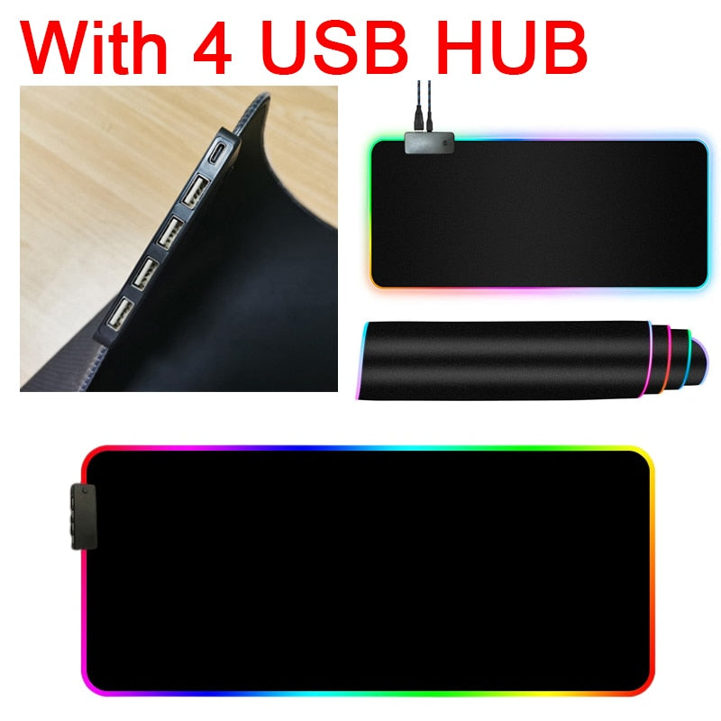 RGB Mouse Pad with Cable - TravelBall