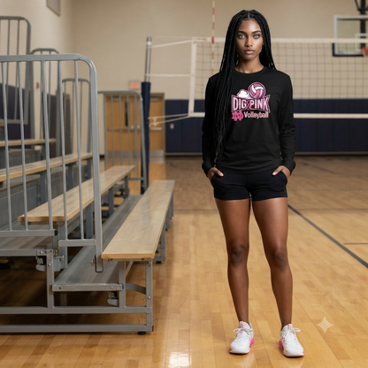 Dig Pink Women's Long Sleeve Black