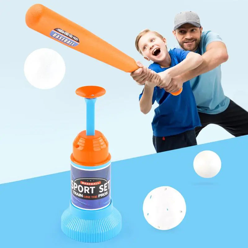 Children&#39;s Baseball Launcher Toy Set Baseball Tees Include 3 Balls Launcher Outdoor Sports Automatic Ball Toys Gifts for Toddler - TravelBall