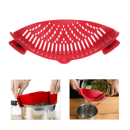 Silicone Kitchen Snap N Strain Filter - TravelBall