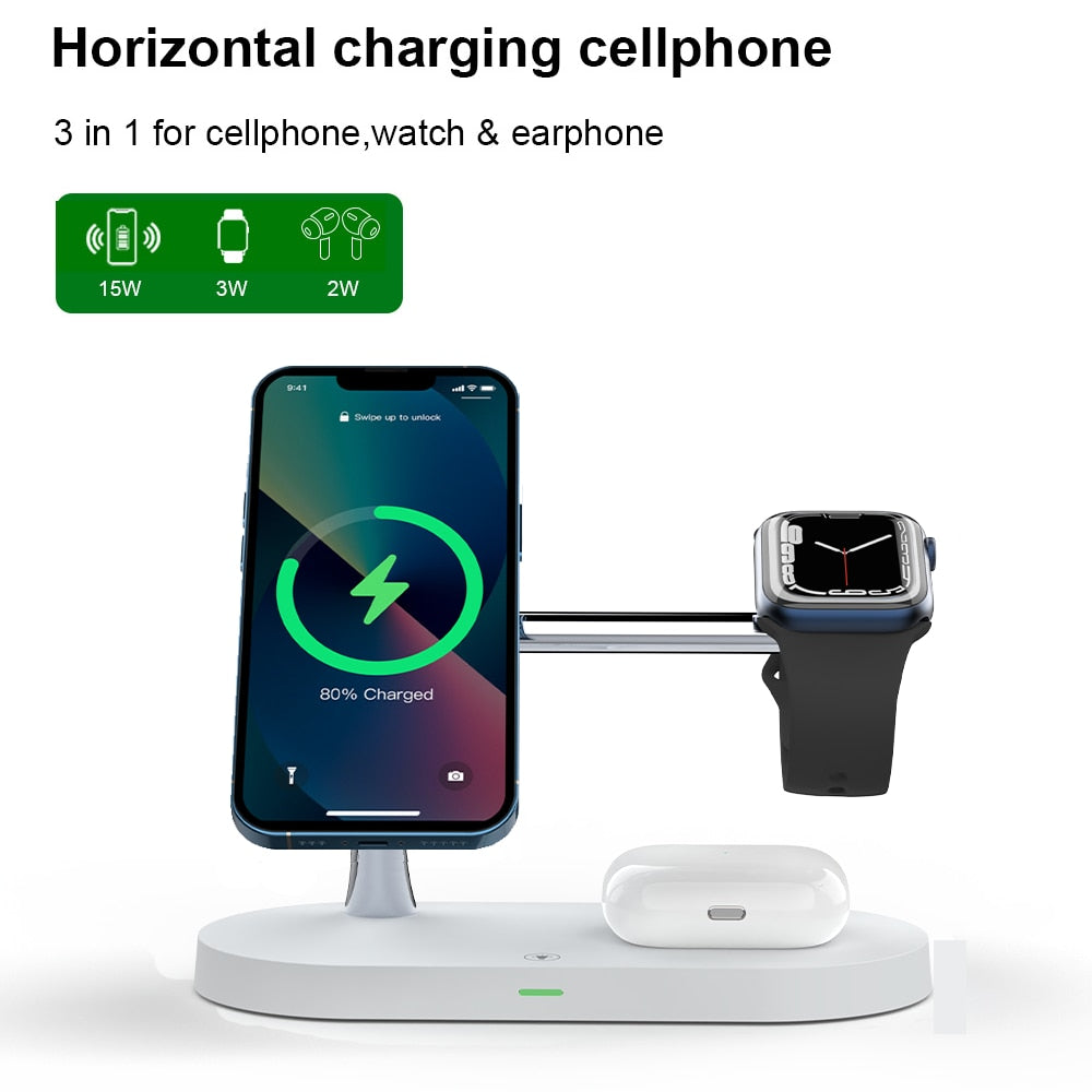 3-in-1 Wireless Magsafe Charger Stand - TravelBall