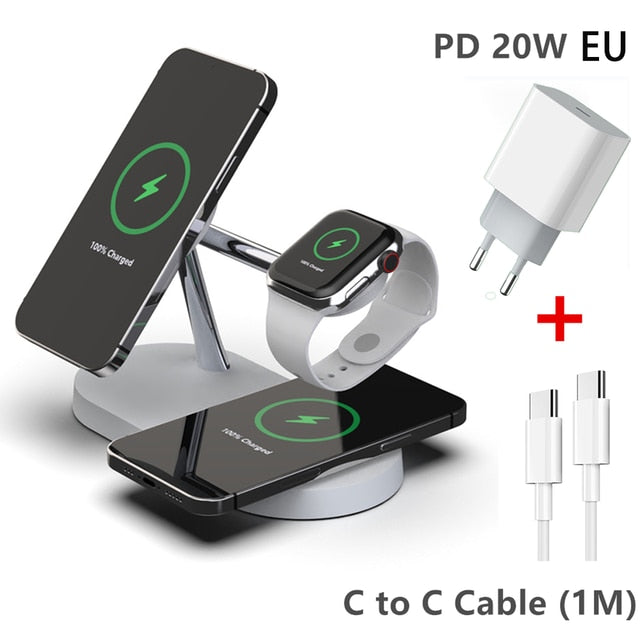 3-in-1 Wireless Magsafe Charger Stand - TravelBall