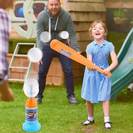 Children&#39;s Baseball Launcher Toy Set Baseball Tees Include 3 Balls Launcher Outdoor Sports Automatic Ball Toys Gifts for Toddler - TravelBall