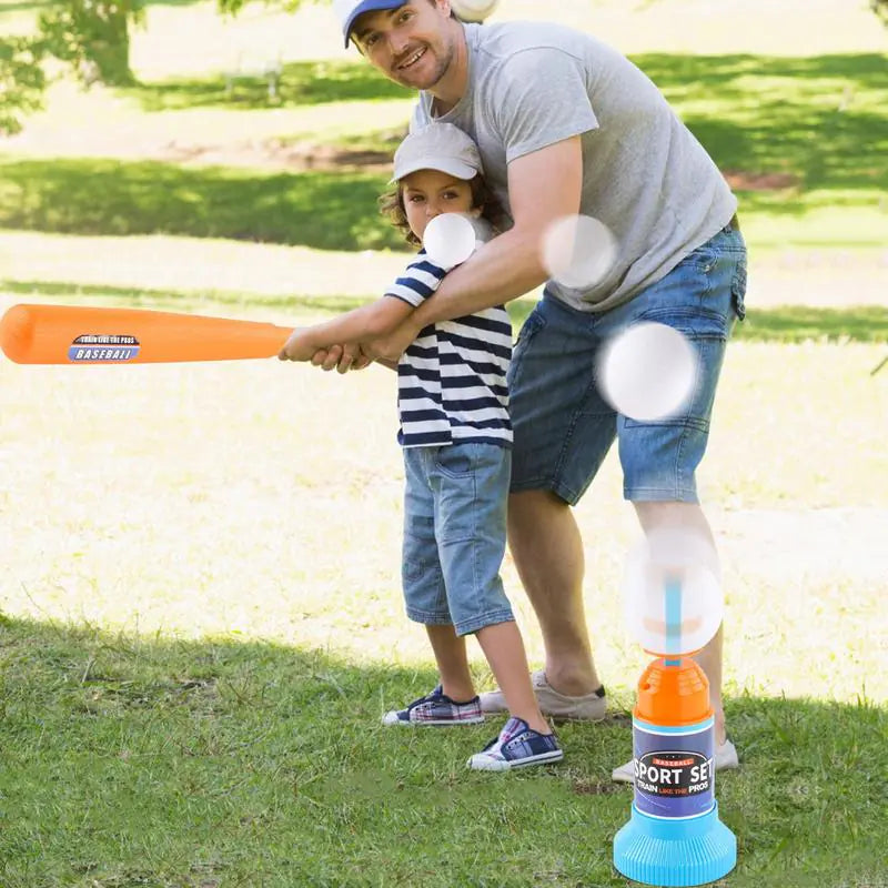 Children&#39;s Baseball Launcher Toy Set Baseball Tees Include 3 Balls Launcher Outdoor Sports Automatic Ball Toys Gifts for Toddler - TravelBall